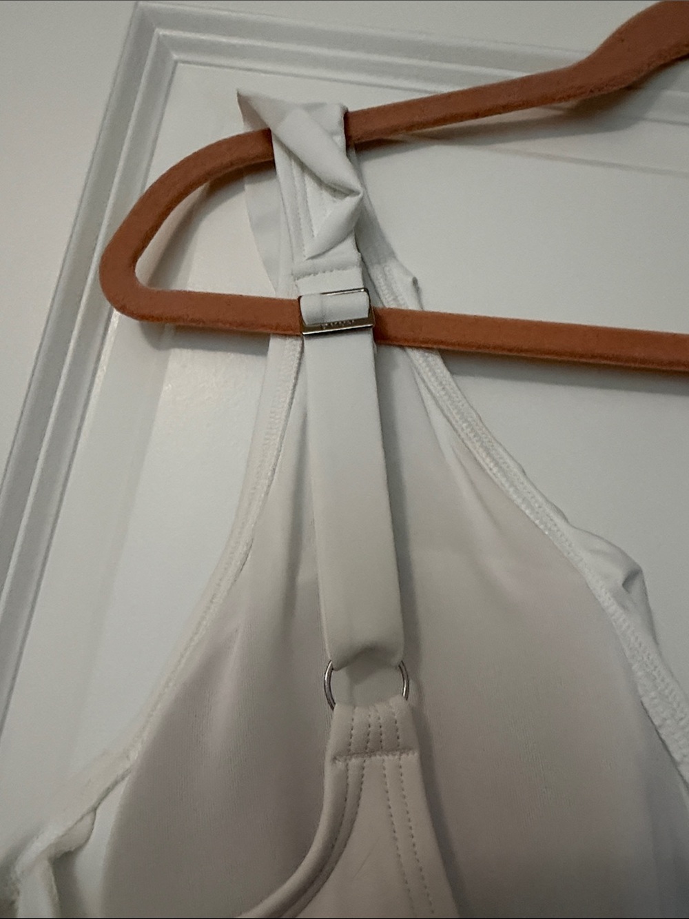 DKNY White Ruffle-Trim V-Neck One-Piece Swimsuit 2X XXL - Picture 8 of 9